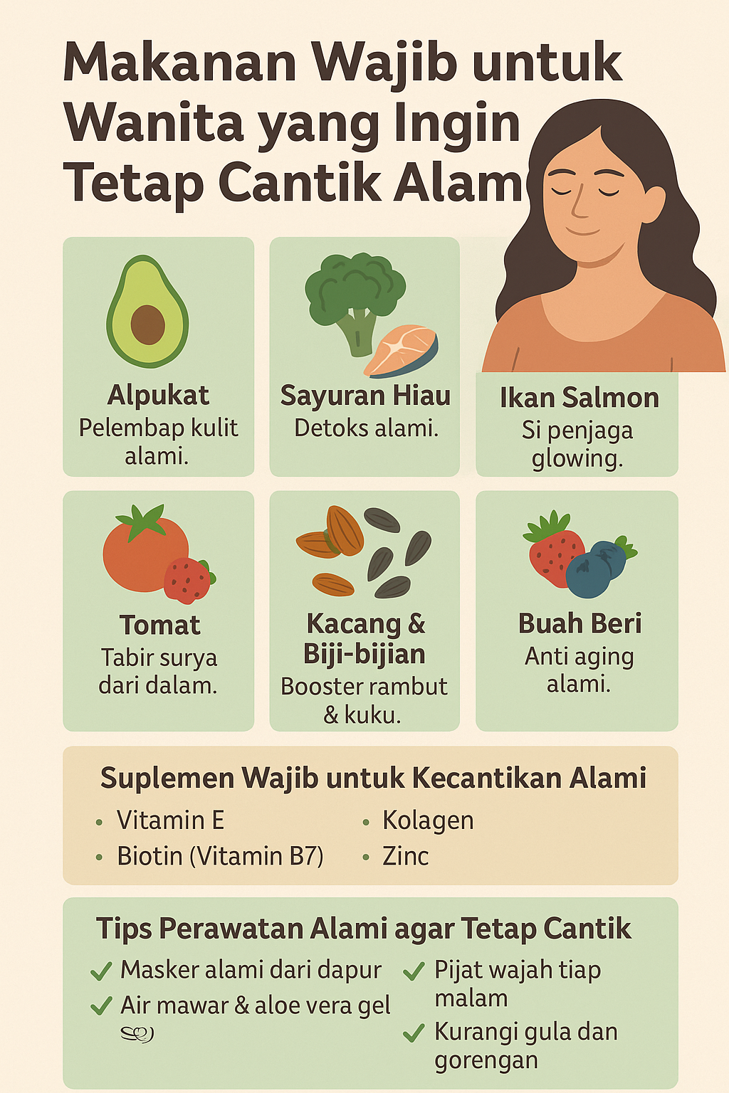 makanan dan suplemen bagi wanita